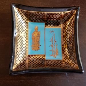 Vintage Asian Glass Dish